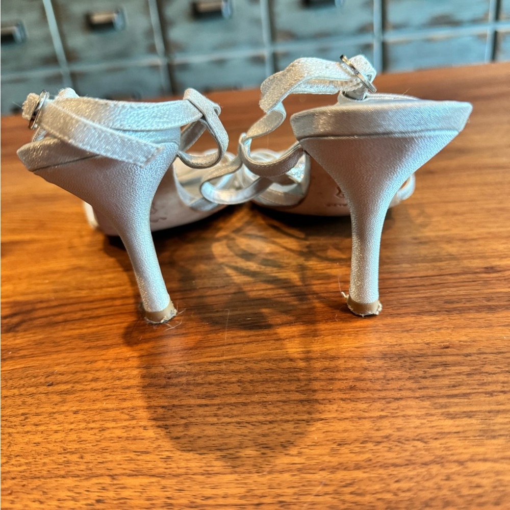 Nina Silver and Rhinestone Heels - Picture 4 of 4